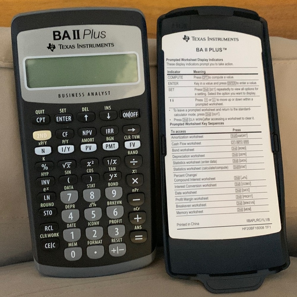 TI BA2 Plus business analyst calculator